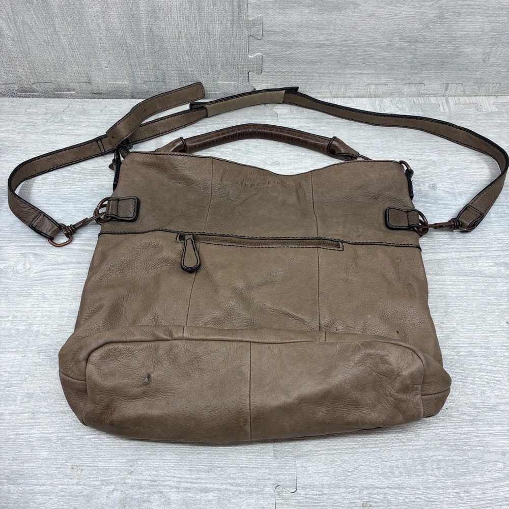 Liebeskind Berlin Hobo Crossbody Bag Women's Brown Leather Pockets Slouchy